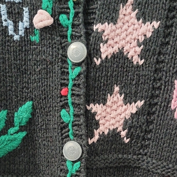 Vintage 90 Eagles Eye Teacher Ameeican  Cardigan Sweater  Size S - Picture 5 of 10